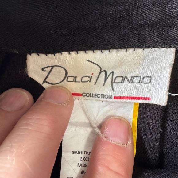 Dolci Mondo Vintage Accordion Pleated Knee Skirt Black Sz 7/8 Schoolgirl Ballet - Picture 4 of 11